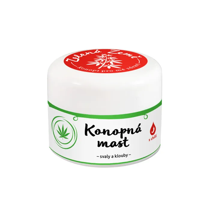 Zelená Země Konopná mast na svaly a klouby s chilli a kostivalem 12 ml
